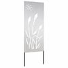 vidaXL &Eacute;cran de confidentialit&eacute; de jardin Fretwork Argent&eacute; 50 x 140 cm