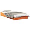 vidaXL Cadre de lit Brun cire 100 x 200 cm Pin massif