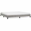 vidaXL Cadre de lit sans matelas gris clair 200x200 cm velours
