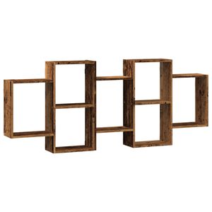 vidaXL &Eacute;tag&egrave;re murale vieux bois 159x18x65 cm bois d'ing&eacute;nierie
