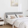 vidaXL T&ecirc;te de lit capitonn&eacute;e Gris clair 135 cm Pin massif