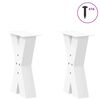 vidaXL Pieds de table basse en forme de X, 2 pi&egrave;ces, blanc, 38 x (42-43) cm, acier