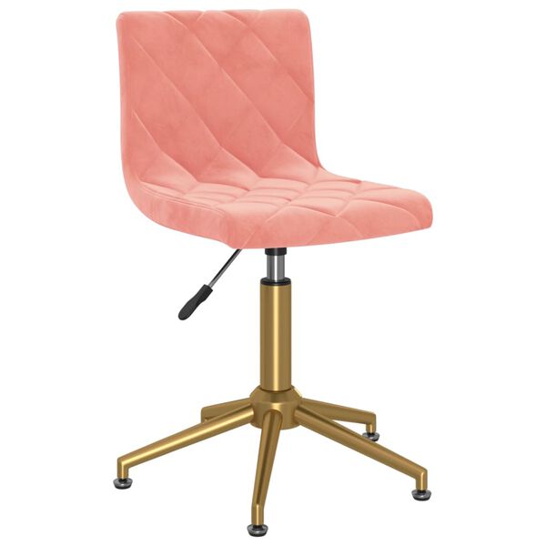 vidaXL Chaises pivotantes &agrave; manger lot de 2 rose velours