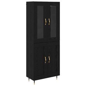 vidaXL Haut Armoire 2 pc Ch&ecirc;ne noir 69,5 x 34 x 180 cm
