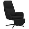 vidaXL Chaise de relaxation avec repose-pied Noir Velours