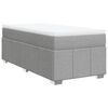 vidaXL Sommier &agrave; lattes de lit avec matelas gris clair 80x200 cm tissu