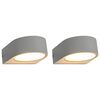 vidaXL 2 pcs Appliques murales d'ext&eacute;rieur 1 W Blanc Rond