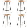 vidaXL Tabourets de bar lot de 4 bois d'acacia solide