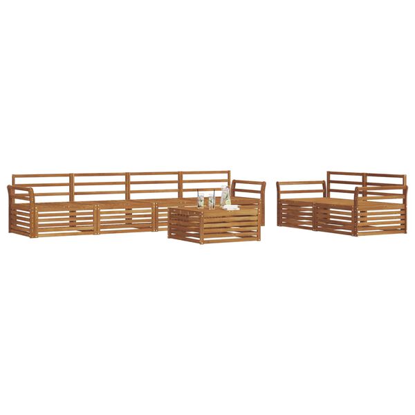 vidaXL Ensemble de canap&eacute;s d'ext&eacute;rieur 7 pcs Naturel