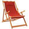 vidaXL Chaises de plage pliables lot de 2 rouge tissu