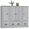 vidaXL Buffets 3 pcs sonoma gris bois d'ing&eacute;nierie