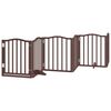 vidaXL Barri&egrave;re pour chiens avec porte 6 panneaux bois de peuplier
