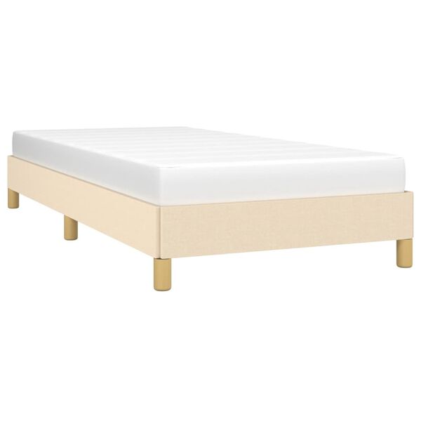 vidaXL Cadre de lit sans matelas cr&egrave;me 100x200 cm tissu