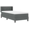 vidaXL Lit &agrave; ressorts avec matelas Gris fonc&eacute; 200 x 90 cm Polyester