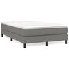 vidaXL Sommier à lattes de lit avec matelas gris foncé 120x190cm tissu