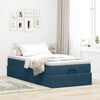vidaXL Cadre de lit ottoman avec matelas bleu fonc&eacute; 80x200 cm velours