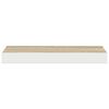 vidaXL &Eacute;tag&egrave;res flottantes 2 pcs Ch&ecirc;ne et blanc 40x23x3,8 cm MDF