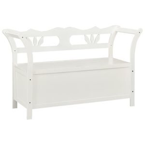 vidaXL Banc Blanc 107x45x75,5 cm Bois de sapin solide