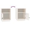 vidaXL Table de chevet Blanc 40x34x55 cm Bois de pin solide