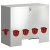 vidaXL Mangeoire pour poules Argent 60,5 x 29 x 51 cm Acier galvanis&eacute;