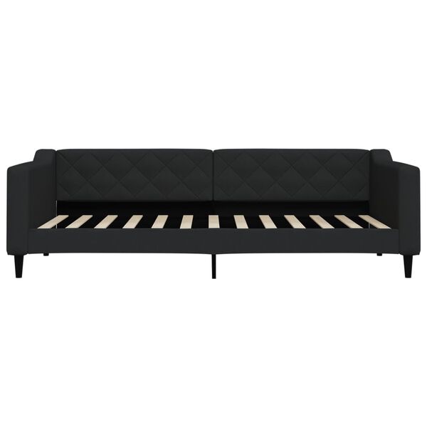 vidaXL Lit de repos sans matelas noir 90x200 cm tissu