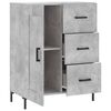 vidaXL Buffet gris b&eacute;ton 69,5x34x90 cm bois d'ing&eacute;nierie