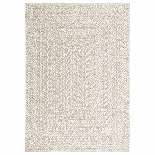 vidaXL Tapis ZIZUR cr&egrave;me 120x170 cm aspect de jute int&eacute;rieur ext&eacute;rieur