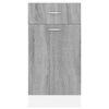 vidaXL Armoire à tiroirs inférieure "Lyon" Gris Sonoma 40 x 46 x 81,5 cm Bois d'ingénierie