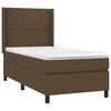 vidaXL Sommier &agrave; lattes de lit avec matelas Marron fonc&eacute; 90x190 cm