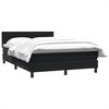 vidaXL Sommier &agrave; lattes de lit avec matelas noir 160x210 cm velours