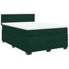 vidaXL Sommier &agrave; lattes de lit et matelas Vert fonc&eacute; 140x190cm Velours
