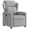 vidaXL Fauteuil de massage inclinable &eacute;lectrique gris nuage tissu