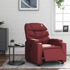 vidaXL Fauteuil inclinable électrique Rouge bordeaux Similicuir