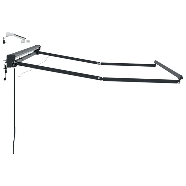 vidaXL Cadre de store &eacute;lectrique avec LED Anthracite 3 x 2 m Aluminium