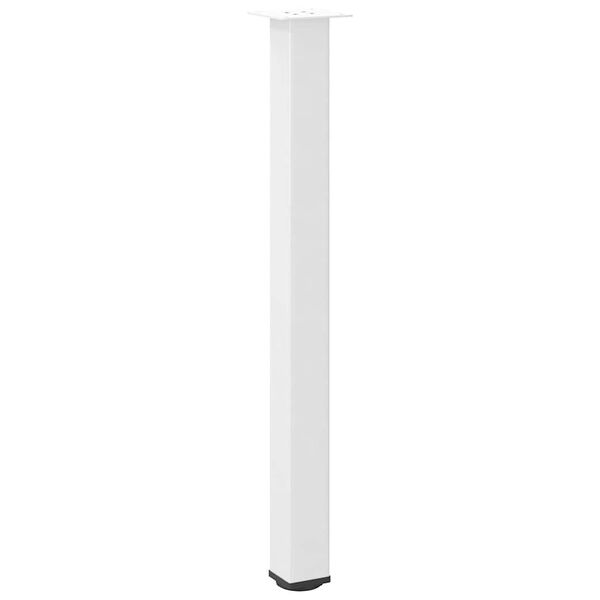 vidaXL Pieds de table de bar 4 pi&egrave;ces Blanc 100-102 cm Acier