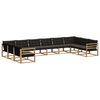 vidaXL Ensemble de canap&eacute;s d'ext&eacute;rieur 10 pc Blanc et noir