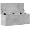 vidaXL Bo&icirc;te de rangement gris b&eacute;ton 90x35x35 cm bois d'ing&eacute;nierie