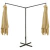 vidaXL Parasol de jardin double avec m&acirc;t en acier taupe 600x300 cm