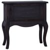vidaXL Table d'appoint et tiroirs Noir 60x30x60cm Bois d'acajou massif