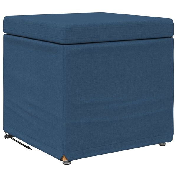 vidaXL Tabouret Bleu 41 x 41 x 40 cm Tissu et bois stratifi&eacute;