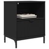 vidaXL Cabinet de chevet Noir 49 x 36 x 61 cm Bois d'ing&eacute;nierie