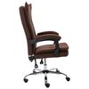 vidaXL Chaise de bureau Marron Tissu