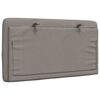 vidaXL Coussin de t&ecirc;te de lit taupe 90 cm tissu