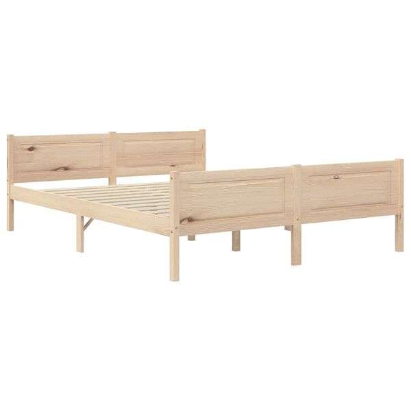 vidaXL Cadre de lit sans matelas bois de pin massif 120x200 cm