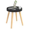 vidaXL Table d'appoint Noir 38x38x40 cm Bois ingénierie et pin massif