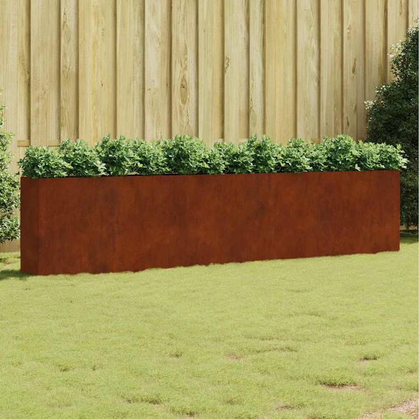 vidaXL Lit sur&eacute;lev&eacute; de jardin 360x40x80 cm acier corten