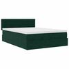 vidaXL Cadre de lit ottoman avec matelas vert fonc&eacute; 140x190 cm velours