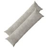 vidaXL Housse de coussin 2 pc HEERLEN Gris clair 40 x 145 cm