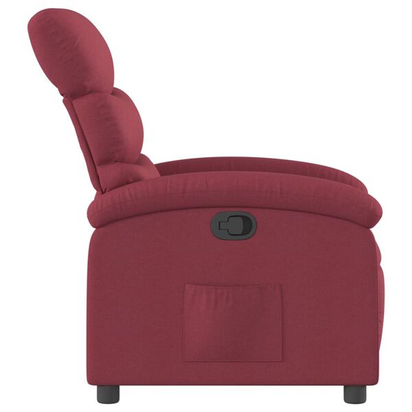 vidaXL Fauteuil inclinable Rouge bordeaux Tissu