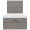vidaXL Cadre de lit ottoman avec matelas taupe 80x200 cm tissu